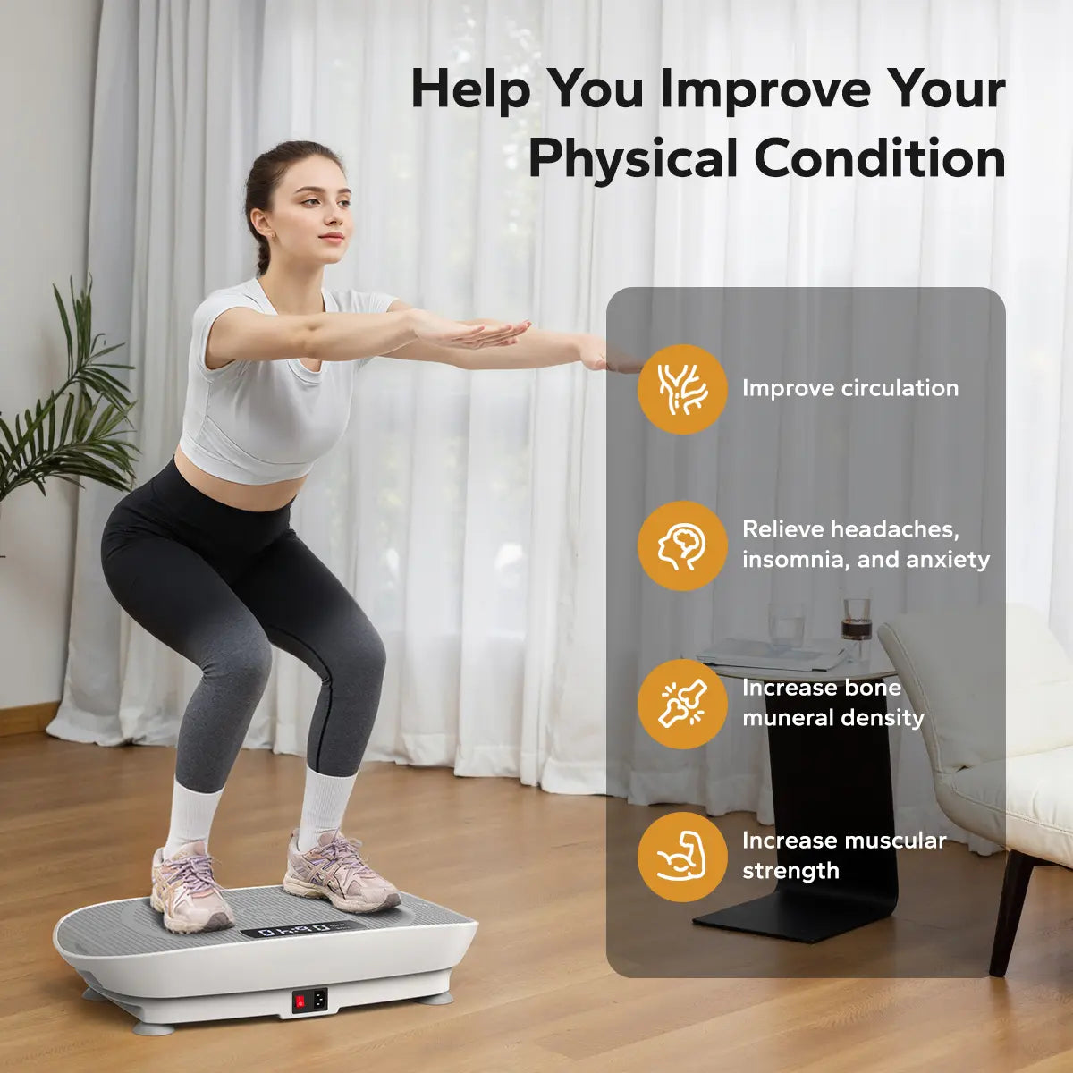 Vibration Plate Exercise Machine Capacity 400LBS