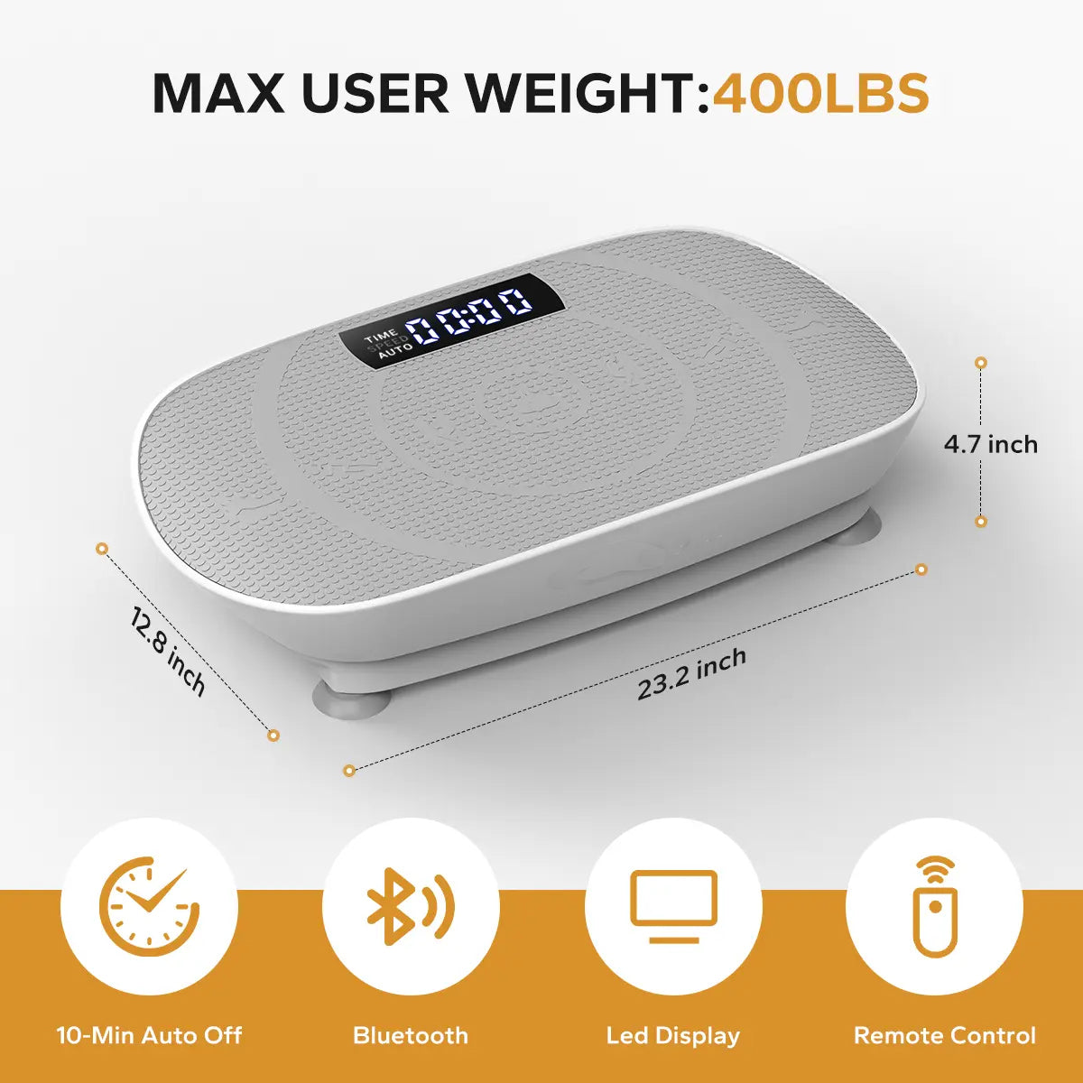 Vibration Plate Exercise Machine Capacity 400LBS
