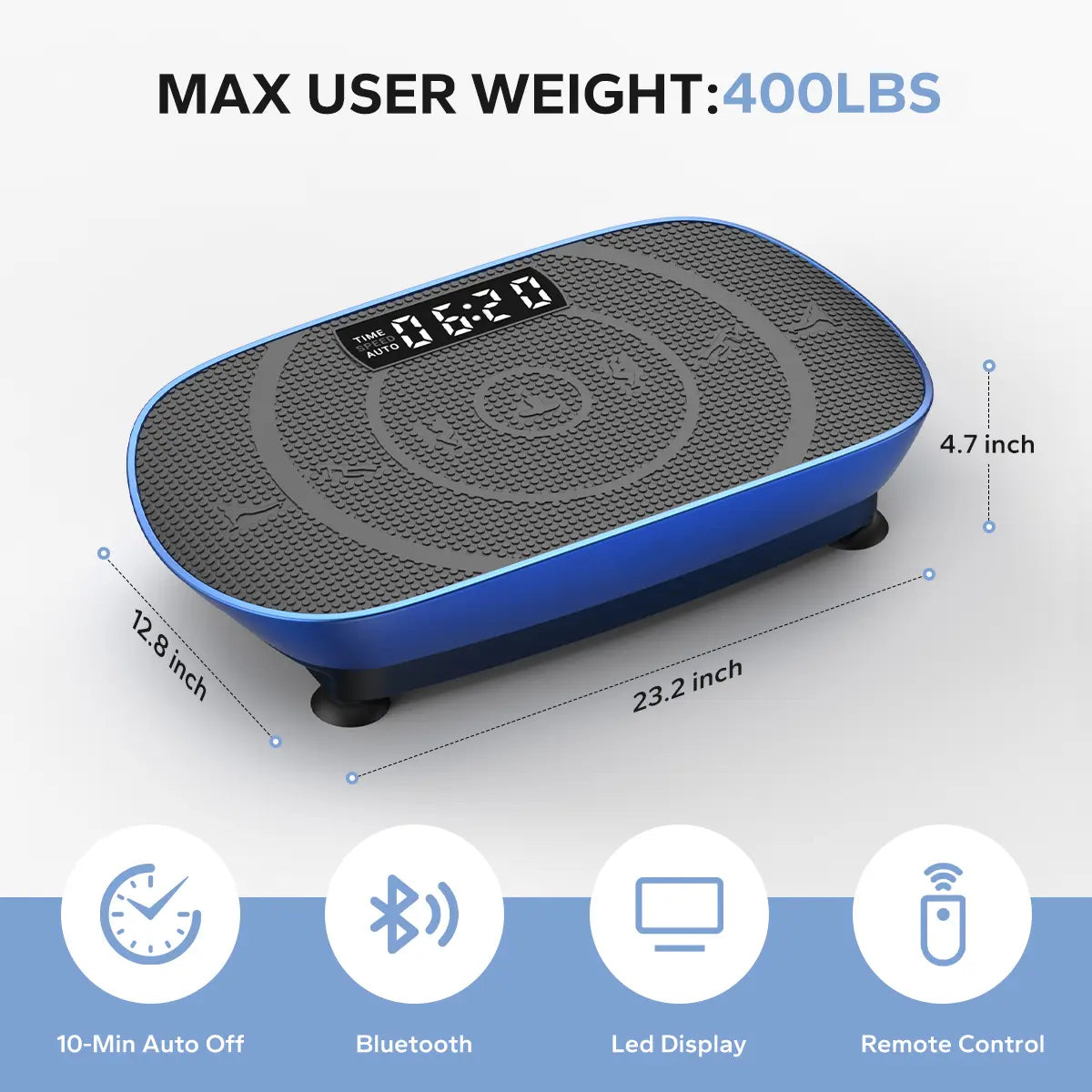 Vibration Plate Exercise Machine Capacity 400LBS